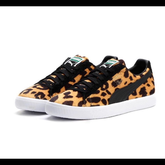 puma clyde animal print